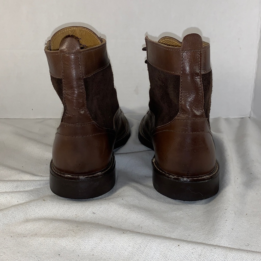 Saks Fifth Avenue Men's Dark Brown Leather & Suede Chukka Boots View 2